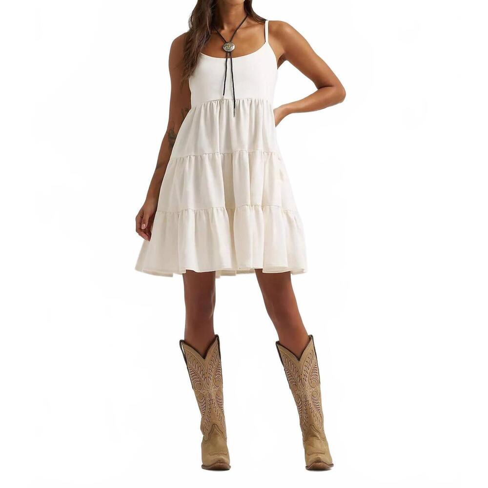 Wrangler Ivory Tiered Mini Dress